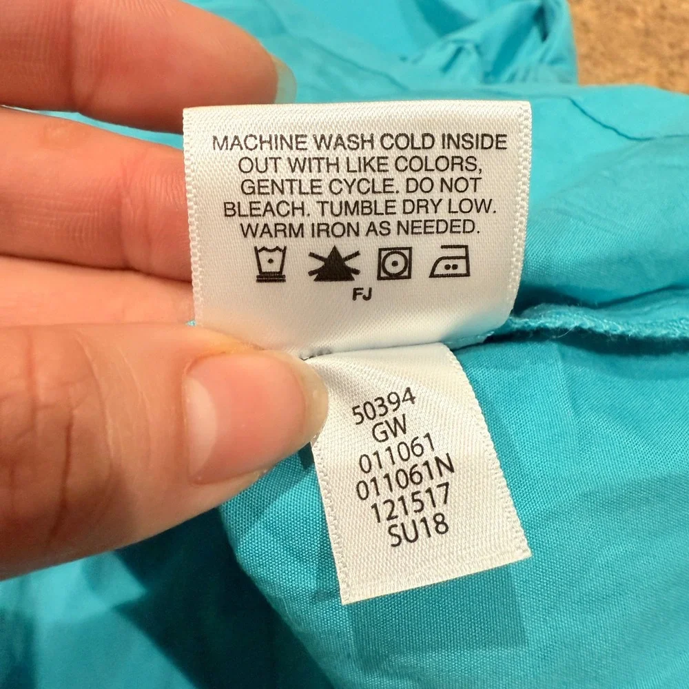 Hanna‎ Andersson Girls Turquoise Summer Breezeway Cotton Dress 140 US 10 NWT